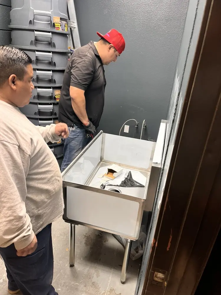 Commercial plumbing and sink installation in Taylor